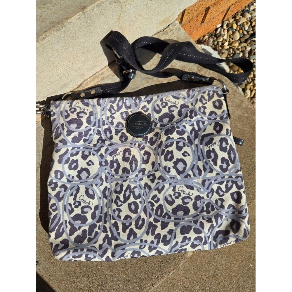 Coach Ocelot Leopard Print Crossbody File Bag 🐆